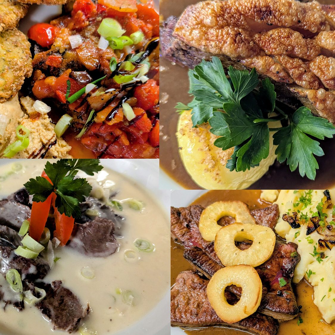 Verschiedene Speisen Gasthof 